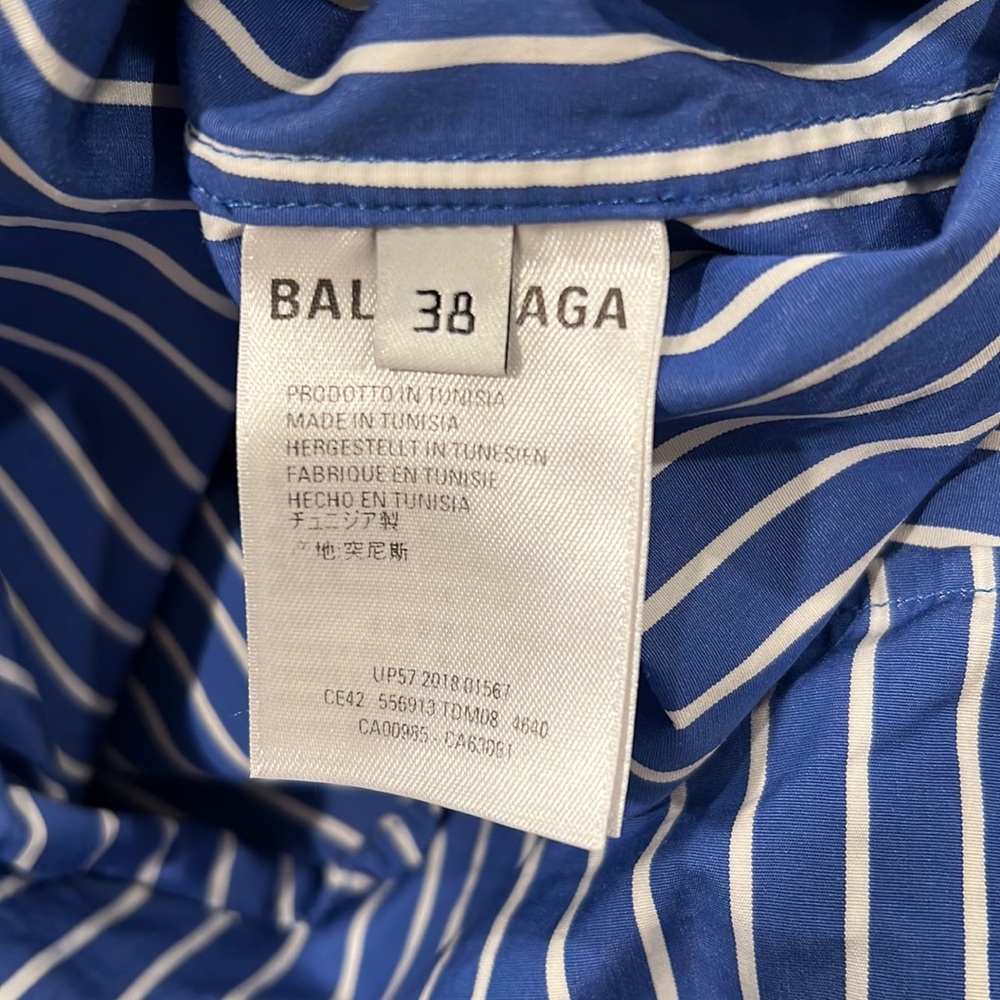 Balenciaga blue striped button down - Picture 4 of 6
